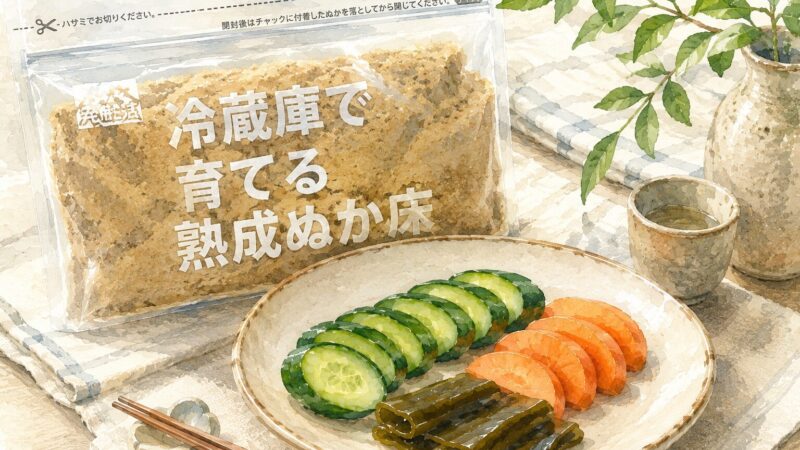 【こうじや里村の熟成ぬか床】冷蔵庫で育てる初心者セットの正直レビュー